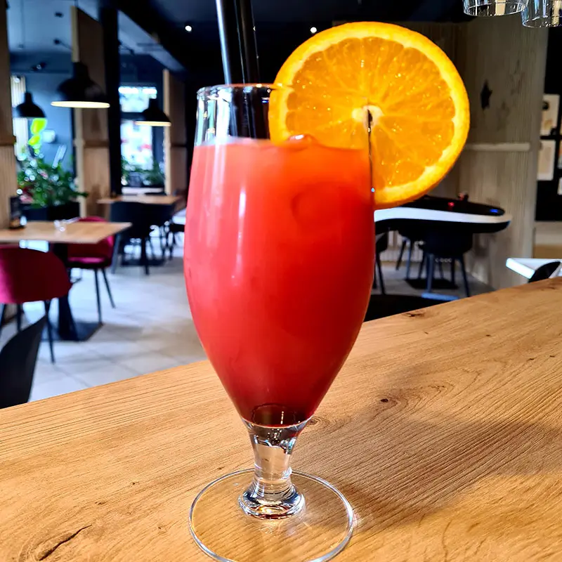 Drink Truskawkowy Sunset w pizzerii Pan Pizza Czerwionka